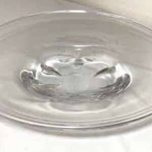 Orrefors Kosta Boda Floral Leaf Crystal Glass Decorate Plate